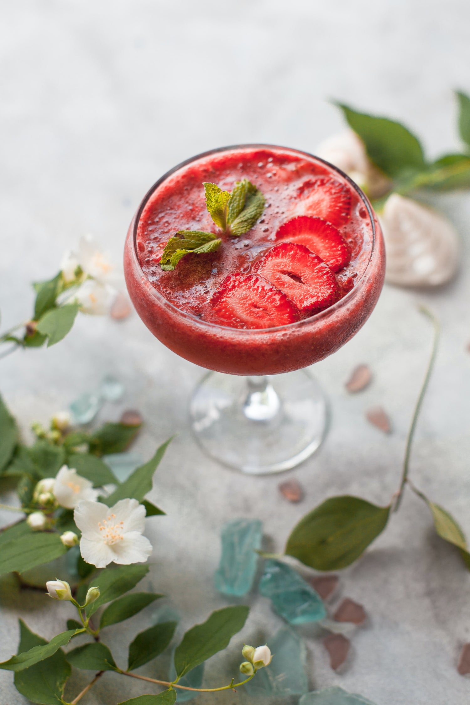 Strawberry Rhubarb Slushie | Cocktail Recipe | Summer Cocktail | Vodka Cocktail | Barrelling Tide Distillery 