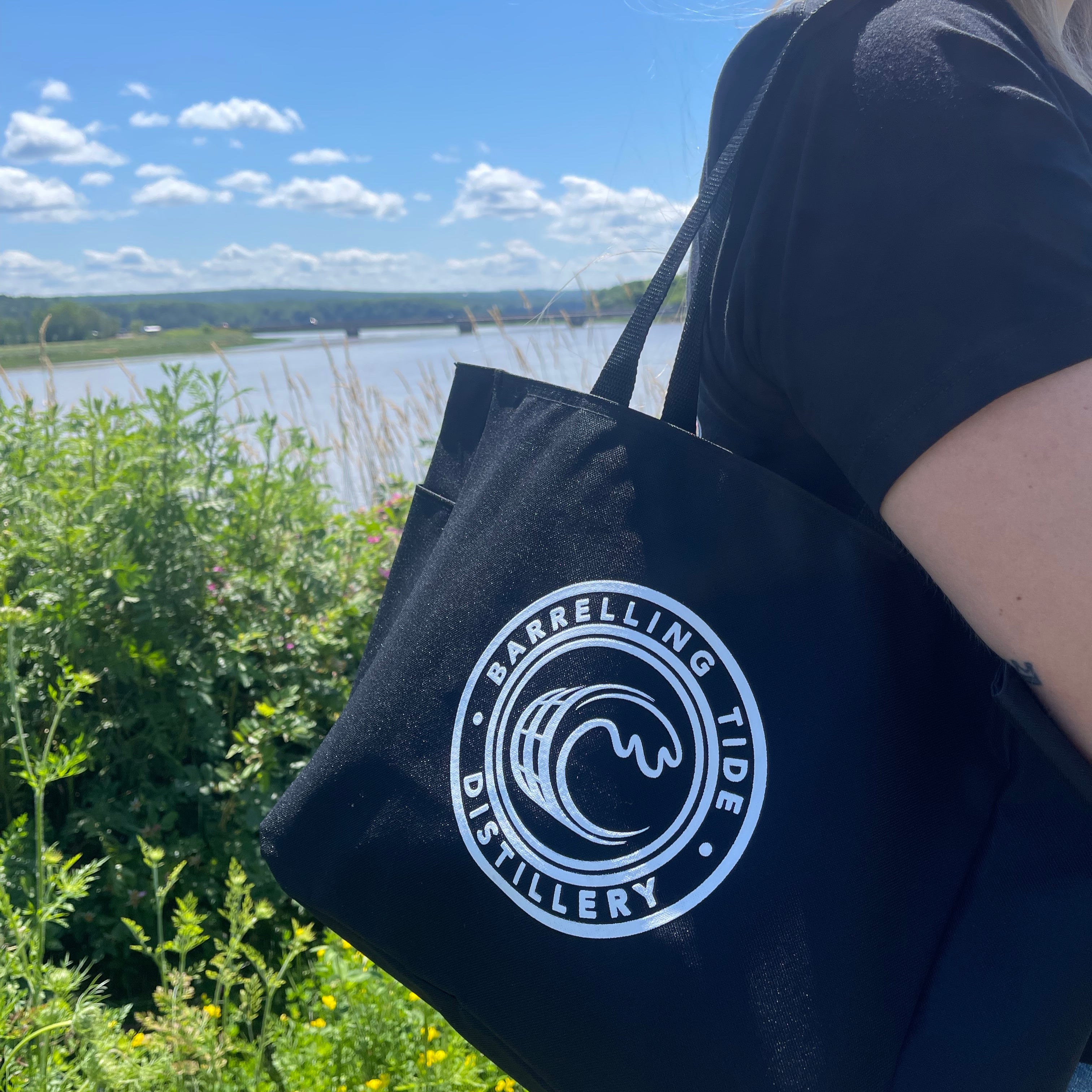 Black Reusable Tote Bag