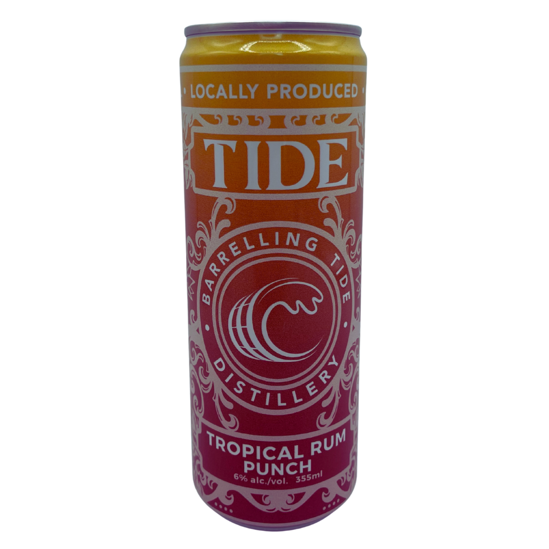 Can of Tide Tropical Rum Punch on a white background